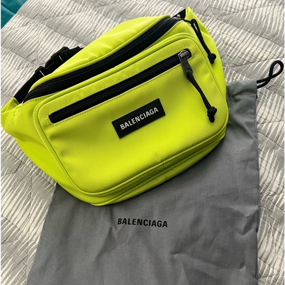 Balenciaga Handbags - Authentic Balenciaga Nylon Canvas Explorer Belt Bag Acid Green